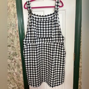 SHEIN Black and White Houndstooth overall dress